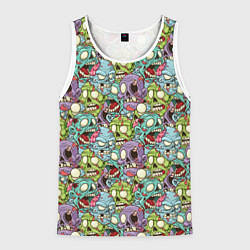 Майка-безрукавка мужская Зомби, цвет: 3D-белый