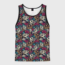 Майка-безрукавка мужская Тату, цвет: 3D-черный