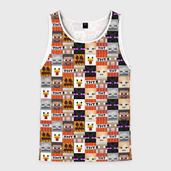 Мужская майка без рукавов MINECRAFT КУБИКИ ПЕРСОНАЖИ