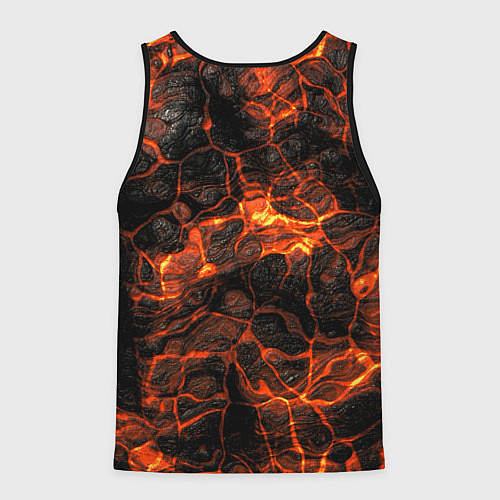Мужская майка без рукавов Горящая лава / 3D-Черный – фото 2