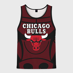 Майка-безрукавка мужская CHICAGO BULLS ЧИКАГО БУЛЛС НА ФОНЕ, цвет: 3D-черный