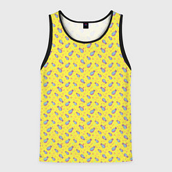 Майка-безрукавка мужская Pineapple Pattern, цвет: 3D-черный