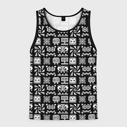 Майка-безрукавка мужская Geometry Dash: Cubes, цвет: 3D-черный