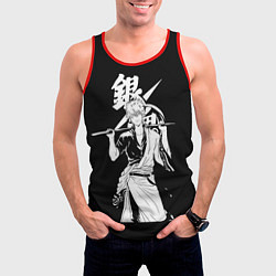 Майка-безрукавка мужская Гинтоки Саката держит меч Гинтама, цвет: 3D-красный — фото 2