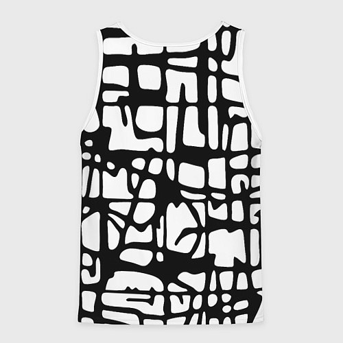Мужская майка без рукавов Черно-Белый мотив Cantabrigiensia, подходящий для / 3D-Белый – фото 2