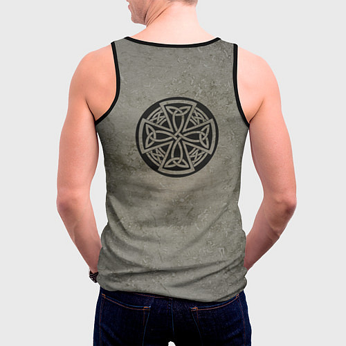 Мужская майка без рукавов Волк Мы с тобой одной крови / 3D-Черный – фото 4