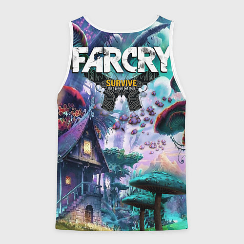 Мужская майка без рукавов MushroomTrip / 3D-Белый – фото 2