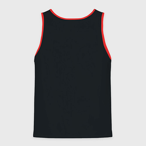 Мужская майка без рукавов ИГРА В КАЛЬМАРА СОТРУДНИК ТРЕУГОЛЬНИК SQUID GAME / 3D-Красный – фото 2