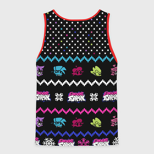 Мужская майка без рукавов FRIDAY NIGHT FUNKIN CHRISTMAS / 3D-Красный – фото 2