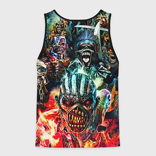 Мужская майка без рукавов Iron Maiden allover / 3D-Черный – фото 2