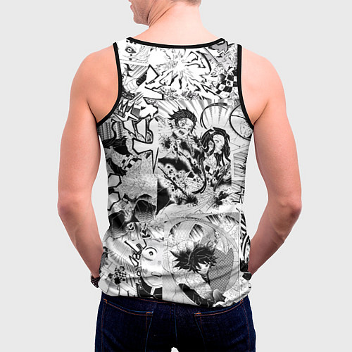 Мужская майка без рукавов Клинок, рассекающий демонов, МАНГА / 3D-Черный – фото 4