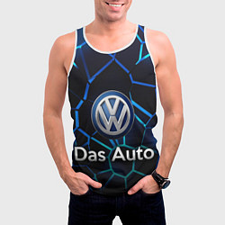 Майка-безрукавка мужская Volkswagen слоган Das Auto, цвет: 3D-белый — фото 2