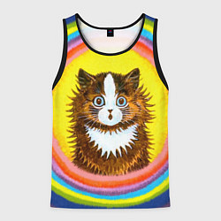 Мужская майка без рукавов Радужный кот Луиса Уэйна