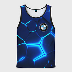 Мужская майка без рукавов BMW LOGO 3Д ПЛИТЫ ГЕОМЕТРИЯ