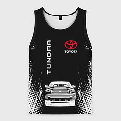 Майка-безрукавка мужская Toyota Tundra Следы шин, цвет: 3D-черный