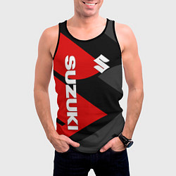 Майка-безрукавка мужская SUZUKI СУЗУКИ RED LOGO, цвет: 3D-черный — фото 2