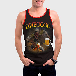 Майка-безрукавка мужская ПИВОСОС Сталкер 2, цвет: 3D-красный — фото 2
