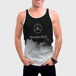 Майка-безрукавка мужская Mercedes-Benz Облака, цвет: 3D-белый — фото 2