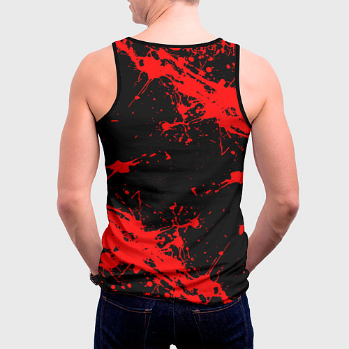 Мужская майка без рукавов ХАГГИ ВАГГИ / 3D-Черный – фото 4