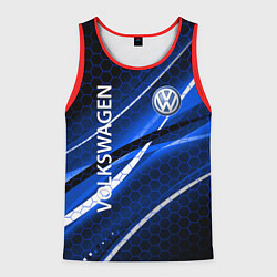 Майка-безрукавка мужская VOLKSWAGEN LOGO SPORT, цвет: 3D-красный