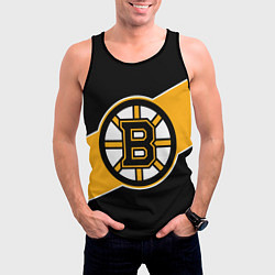 Майка-безрукавка мужская Бостон Брюинз, Boston Bruins, цвет: 3D-черный — фото 2