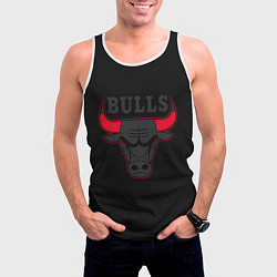 Майка-безрукавка мужская CHICAGO BULLS ЧИКАГО БУЛЛС ЯРОСТЬ БЫКА, цвет: 3D-белый — фото 2