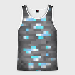 Мужская майка без рукавов АЛМАЗНАЯ РУДА DIAMOND ORE MINCRAFT
