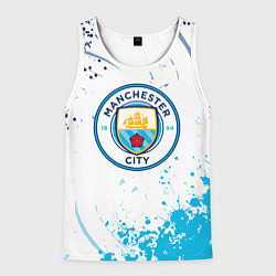 Майка-безрукавка мужская Manchester City - Футбольный клуб, цвет: 3D-белый
