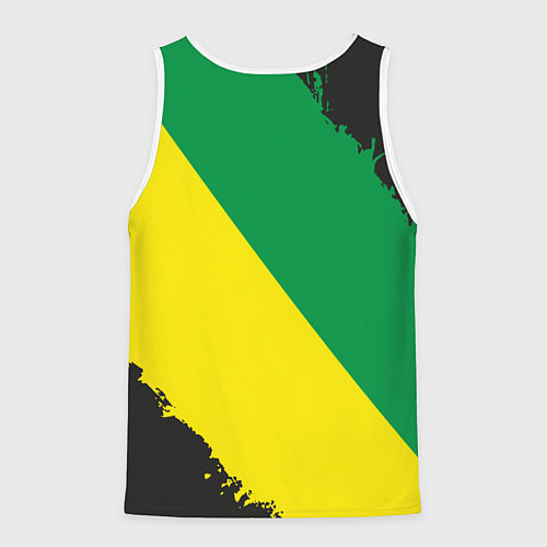 Мужская майка без рукавов JDM GREEN YELLOW LOGO / 3D-Белый – фото 2