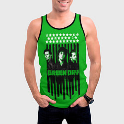 Майка-безрукавка мужская Green day is here, цвет: 3D-черный — фото 2