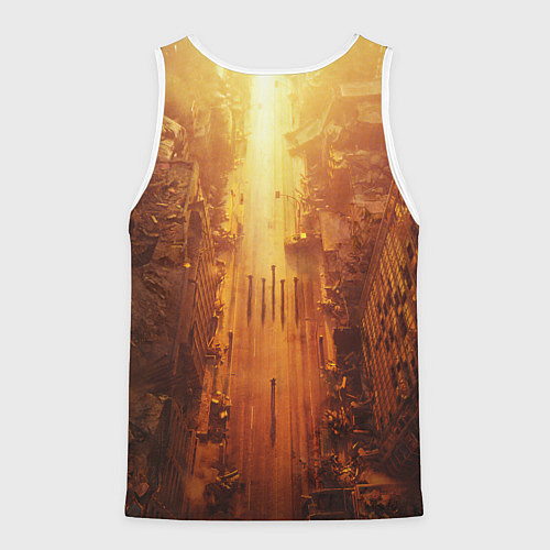 Мужская майка без рукавов STALKER РАДИАЦИЯ ЧЕРНОБЫЛЬ, ПРИПЯТЬ / 3D-Белый – фото 2