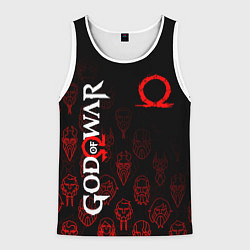 Майка-безрукавка мужская GOD OF WAR HEROES ГЕРОИ, цвет: 3D-белый