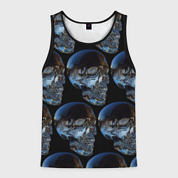 Майка-безрукавка мужская Vanguard skull pattern 2022, цвет: 3D-черный