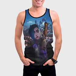 Майка-безрукавка мужская Jinx LoL Arcane, цвет: 3D-черный — фото 2