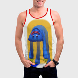 Майка-безрукавка мужская Poppy Playtime: Huggy Wuggy, цвет: 3D-красный — фото 2