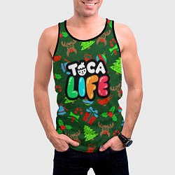 Майка-безрукавка мужская Toca Boca New Year, цвет: 3D-черный — фото 2