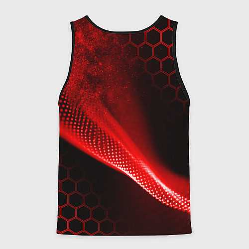 Мужская майка без рукавов AUDI АУДИ SPORT СПОРТ RED AND BLACK / 3D-Черный – фото 2