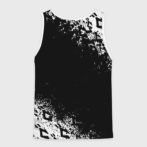 Мужская майка без рукавов JOJOS BIZARRE ADVENTURE БРЫЗГИ КРАСОК СИМВОЛЫ / 3D-Белый – фото 2