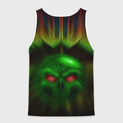 Мужская майка без рукавов РЕЖИМ БОГА IDDQD / 3D-Белый – фото 2