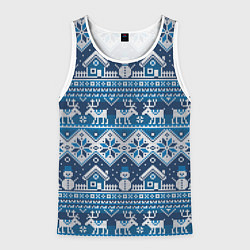 Майка-безрукавка мужская Christmas Pattern, цвет: 3D-белый