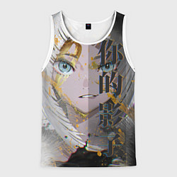 Майка-безрукавка мужская Твоя тень, цвет: 3D-белый