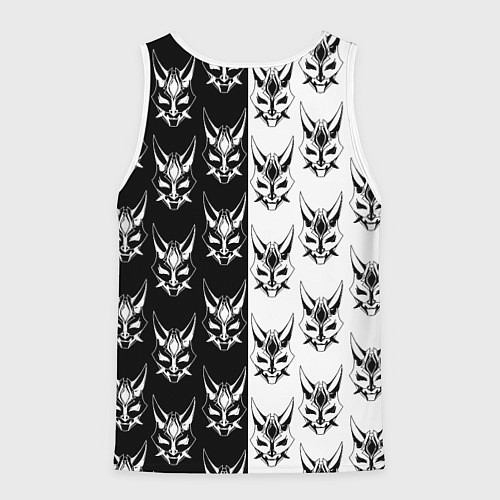 Мужская майка без рукавов GENSHIN IMPACT XIAO MASK ГЕНШИН ИМПАКТ СЯО МАСКА / 3D-Белый – фото 2