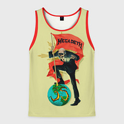 Майка-безрукавка мужская Megadeth world, цвет: 3D-красный
