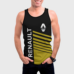 Майка-безрукавка мужская РЕНО Renault, цвет: 3D-черный — фото 2
