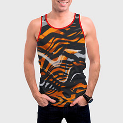 Майка-безрукавка мужская Окрас тигра, цвет: 3D-красный — фото 2