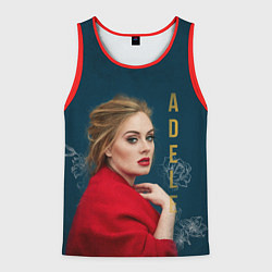 Майка-безрукавка мужская Portrait Adele, цвет: 3D-красный