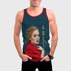 Майка-безрукавка мужская Portrait Adele, цвет: 3D-красный — фото 2