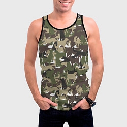 Майка-безрукавка мужская Камуфляж из Собак Camouflage, цвет: 3D-черный — фото 2