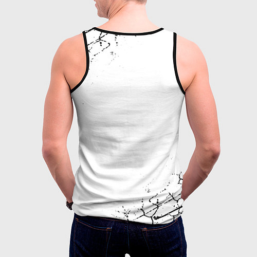 Мужская майка без рукавов КРАТОС С МЕЧАМИ, БОГ ВОЙНЫ / 3D-Черный – фото 4