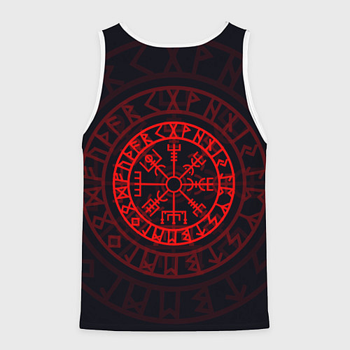 Мужская майка без рукавов Красный Вегвизир / 3D-Белый – фото 2